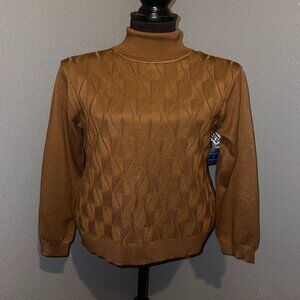 GEOMETRIC TURTLE NECK SWEATER